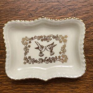Lenox Vintage Wedding Promises Dish Ring Tray Bowl
Doves